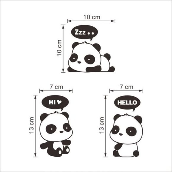 Panda Switch Wall Stickers - Picture 6 of 11
